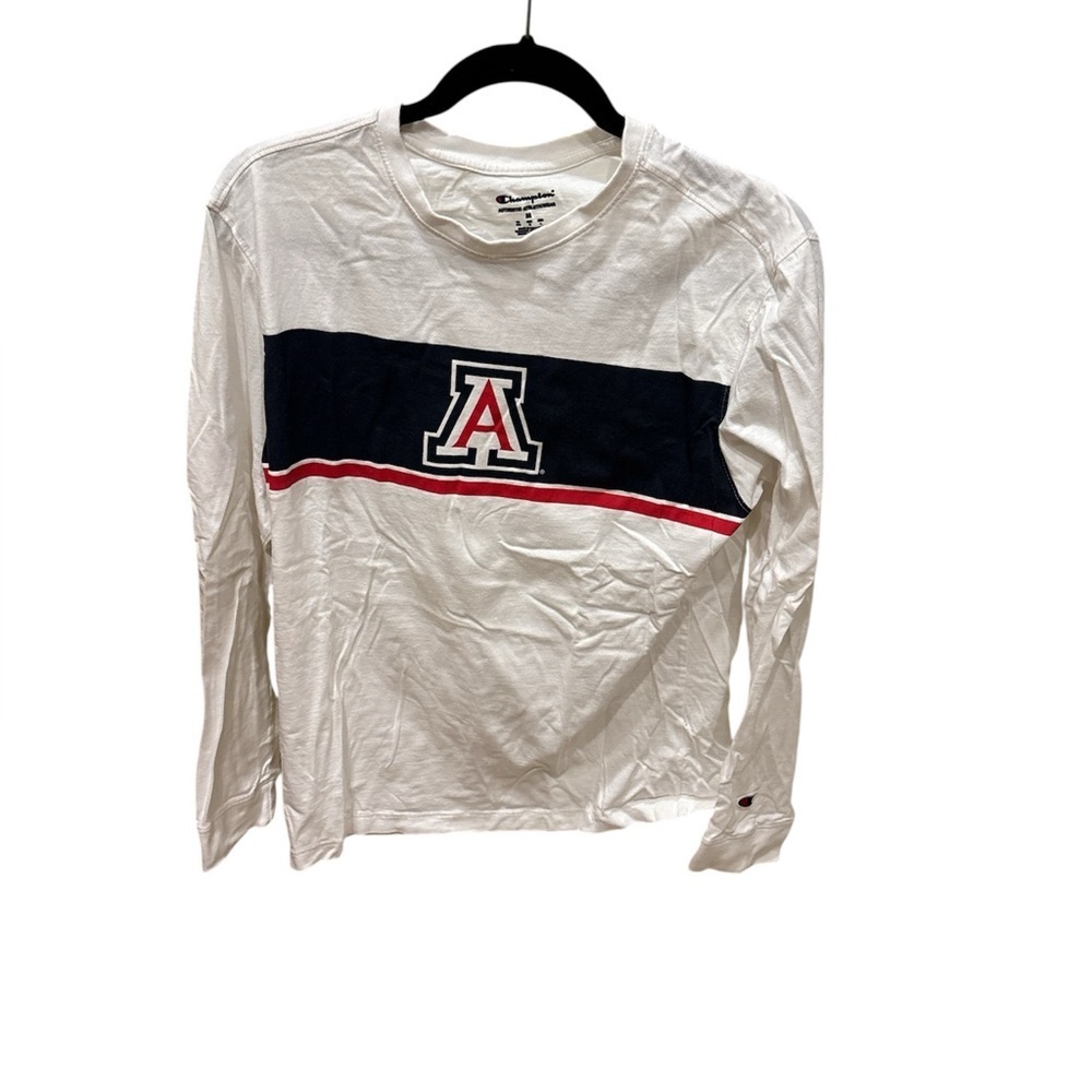 Arizona Champion White Long Sleeve with Navy and Red Accents